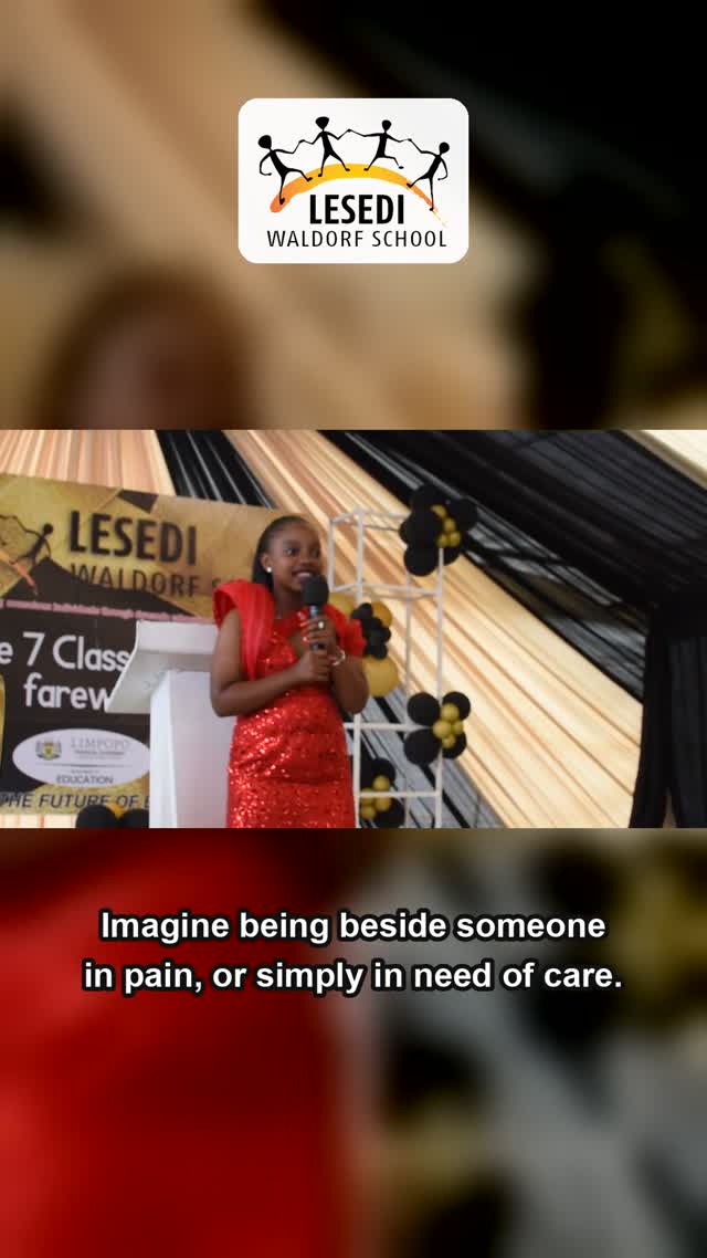 A Grade 7 girl speaking about a life of care